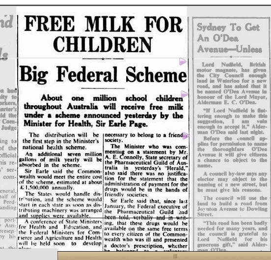 Free Milk for Schools